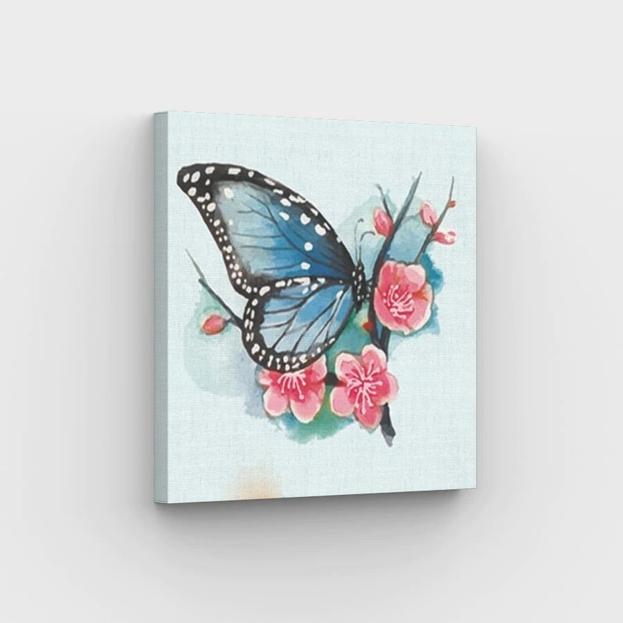 Mini Butterfly Cherry Blossoms - Paint by Numbers Kit