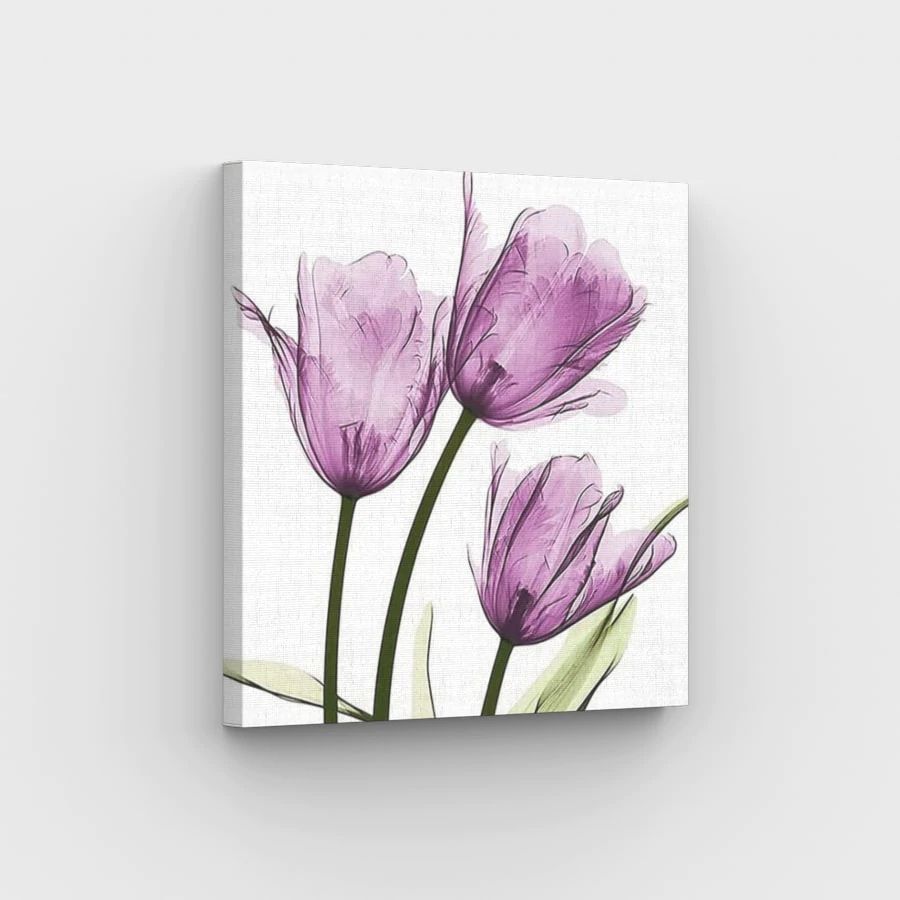 Mini Violet Tulips - Paint by Numbers Kit