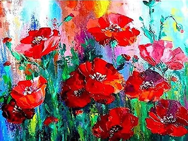 Modern Art Poppies - Paint by Numbers Kit