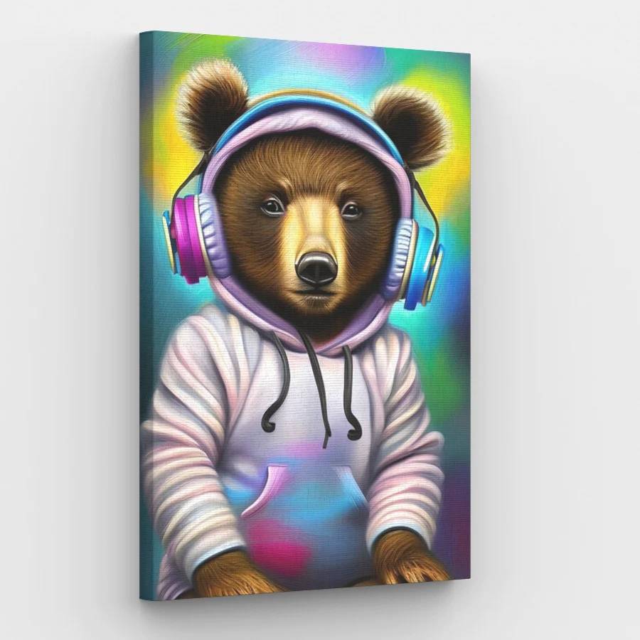 Modern Hi-Fi Bear - Paint by Numbers Kit