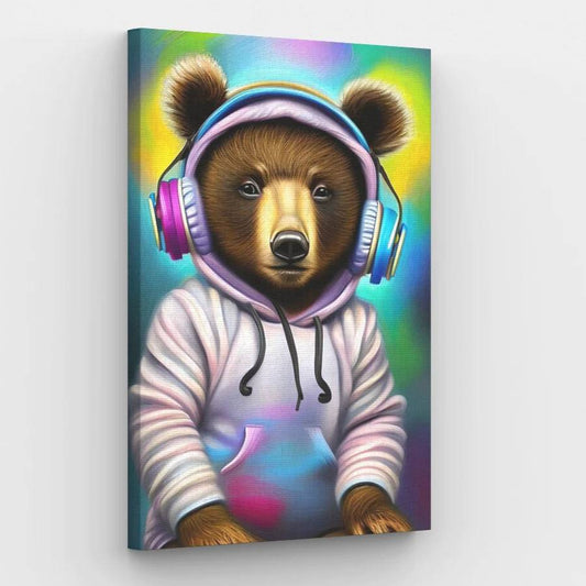 Modern Hi-Fi Bear - Paint by Numbers Kit