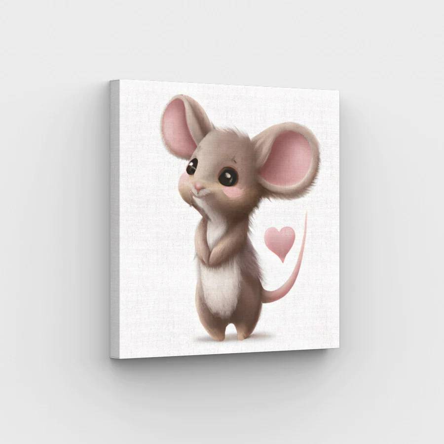 Mouse in Love - Paint by Numbers Kit