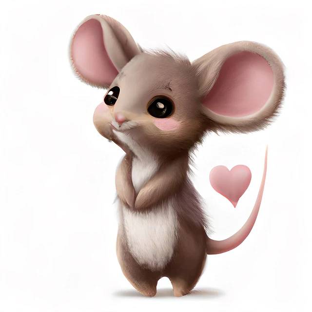 Mouse in Love - Paint by Numbers Kit