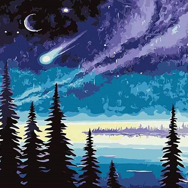Nightsky Comet - Paint by Numbers Kit