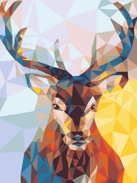 Abstract Deer - Paint by Numbers Kit