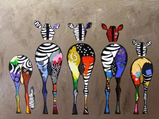 Color Zebras - Paint by Numbers Kit