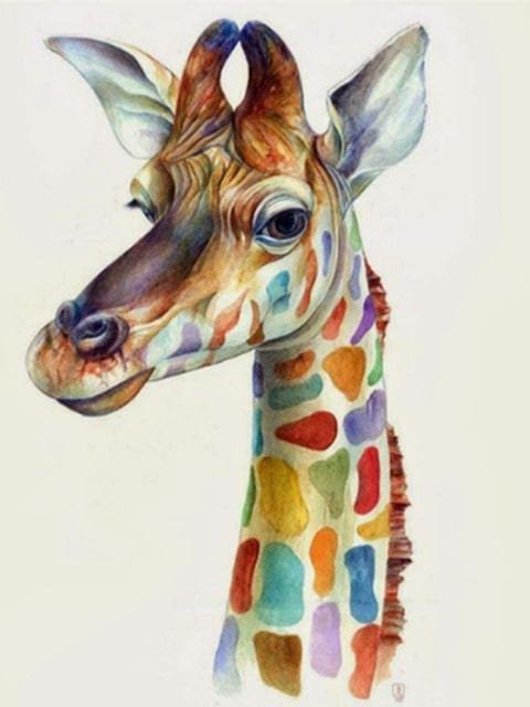 Colorful Giraffe - Paint by Numbers Kit