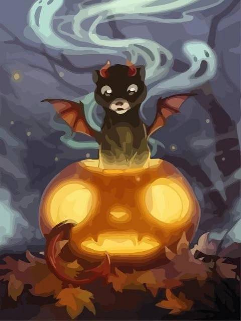 Cute Bat - Paint by Numbers Kit