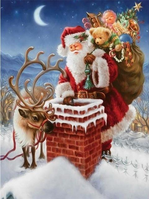 Santa Claus with Presents - Paint by Numbers Kit