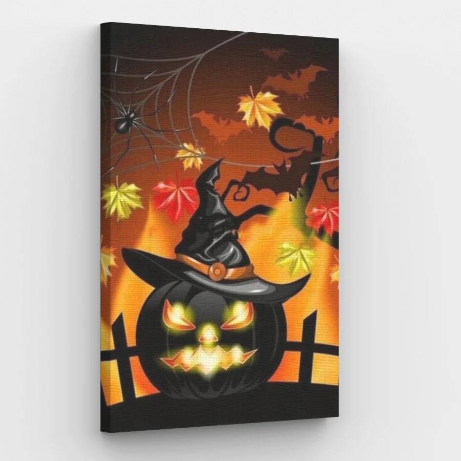 Pumpkin at night - Paint by Numbers Kit