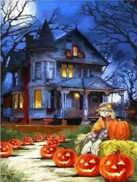 Pumpkin House - Paint by Numbers Kit