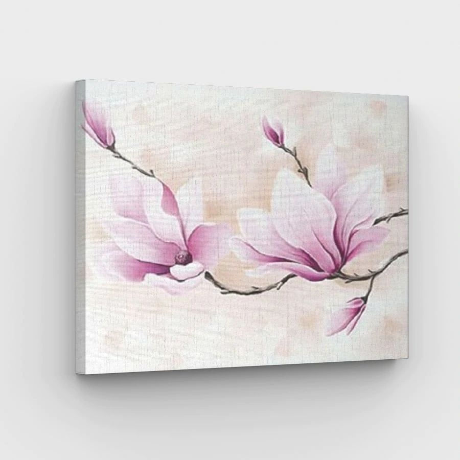 Purple Magnolia Flowers - Paint by Numbers Kit