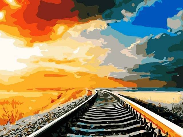 Railroad to Eternity - Paint by Numbers Kit