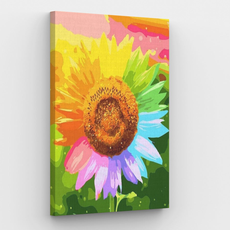Rainbow Sunflower - Paint by Numbers Kit