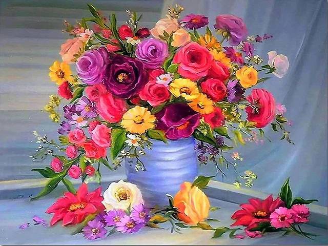 Rich Colorful Bouquet - Paint by Numbers Kit