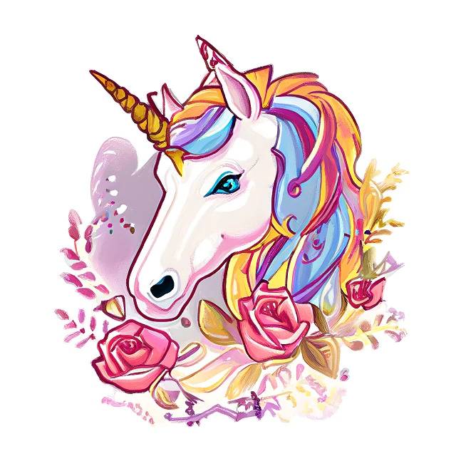 Rose Adorned Unicorn - Paint by Numbers Kit