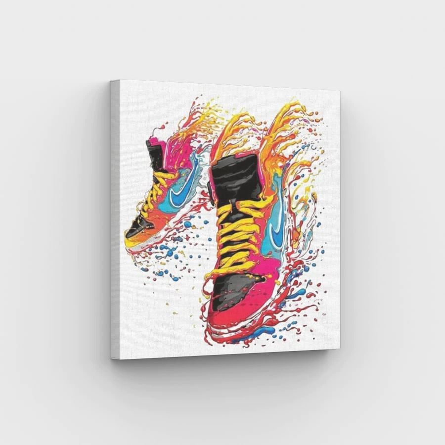 Running Sneakers Splash - Paint by Numbers Kit
