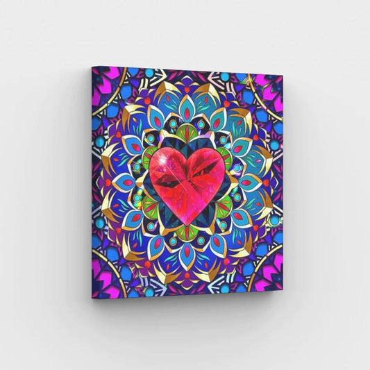 Sacred Heart Mandala - Paint by Numbers Kit