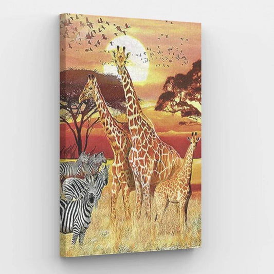 Safari Animals - Paint by Numbers Kit