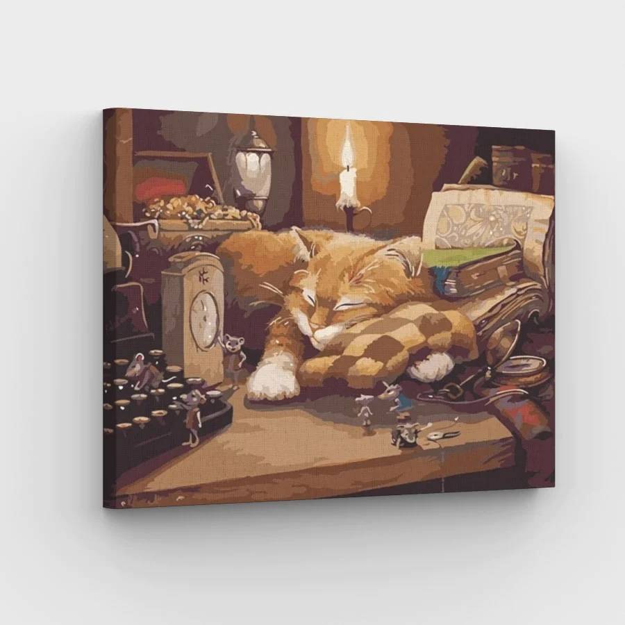 Sleeping Cat - Paint by Numbers Kit