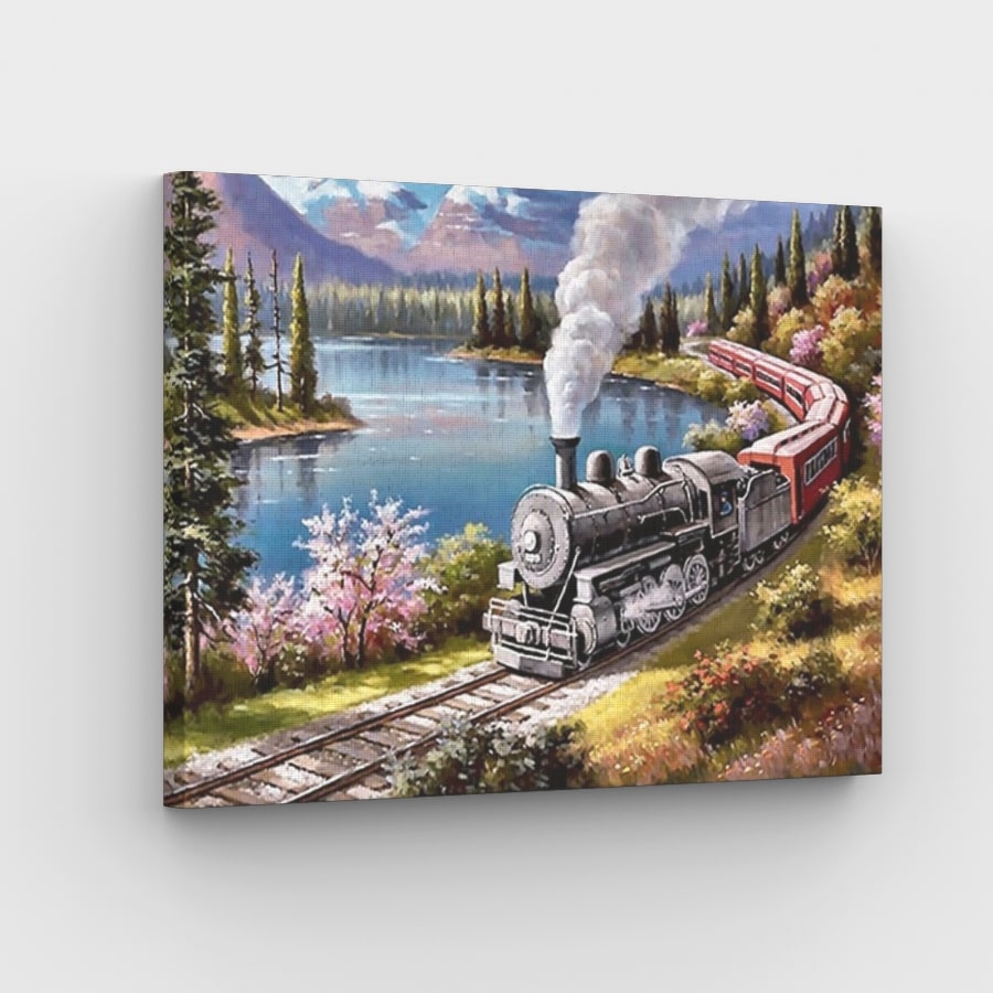 Steam Locomotive - Paint by Numbers Kit