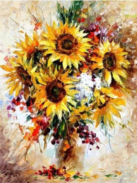 Sunflowers in Vase - Paint by Numbers Kit