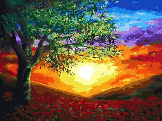Sunset Colorful Play - Paint by Numbers Kit