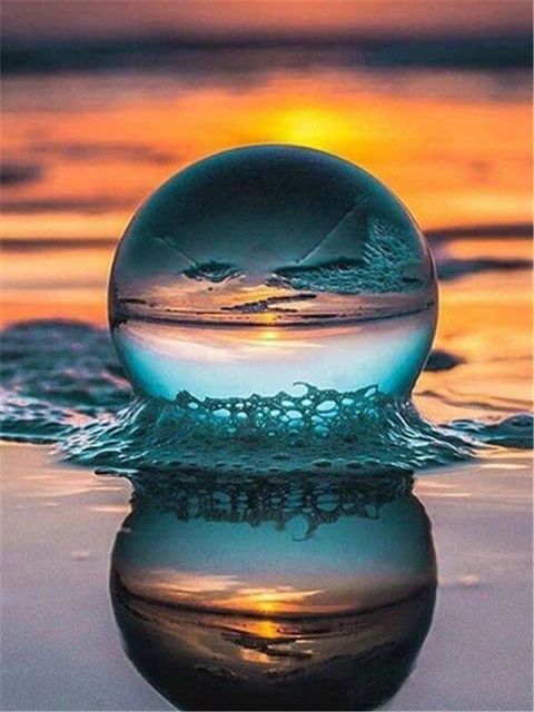 Sunset in the Glass Ball - Paint by Numbers Kit