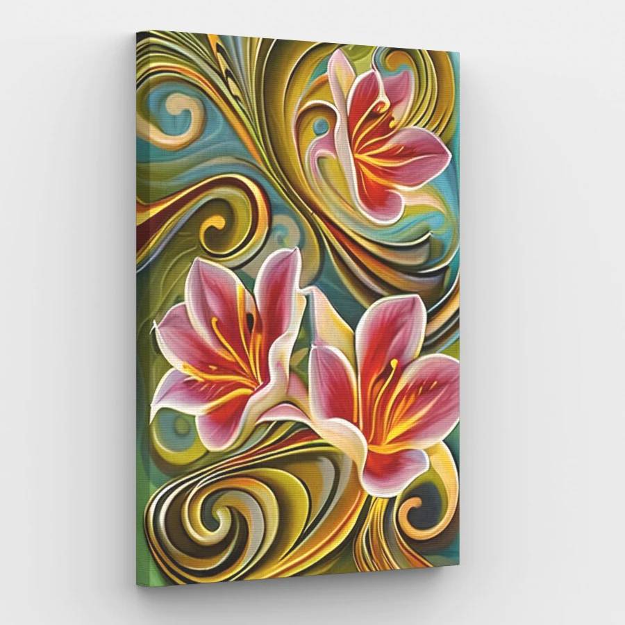 Swirling Lillies - Paint by Numbers Kit
