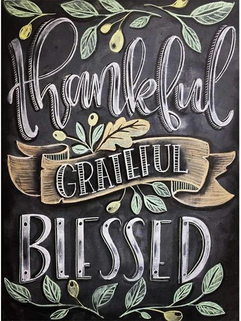Thankful Grateful Blessed - Paint by Numbers Kit