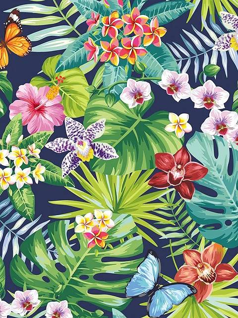 Tropical Forest Flowers - Paint by Numbers Kit