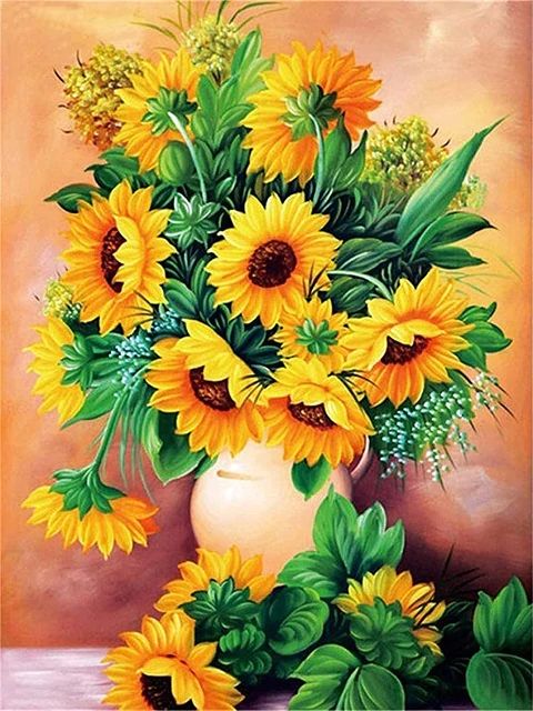 Vibrant Yellow Sunflowers - Paint by Numbers Kit