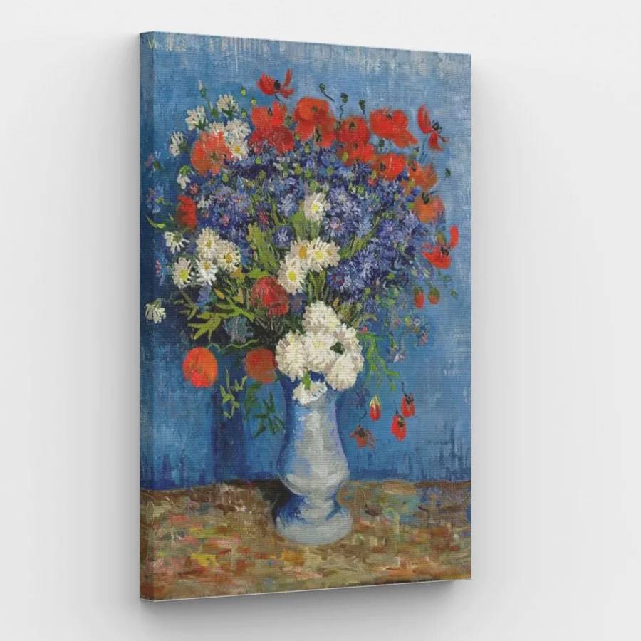 Van Gogh - Vase with Cornflowers and Poppies - Paint by Numbers Kit