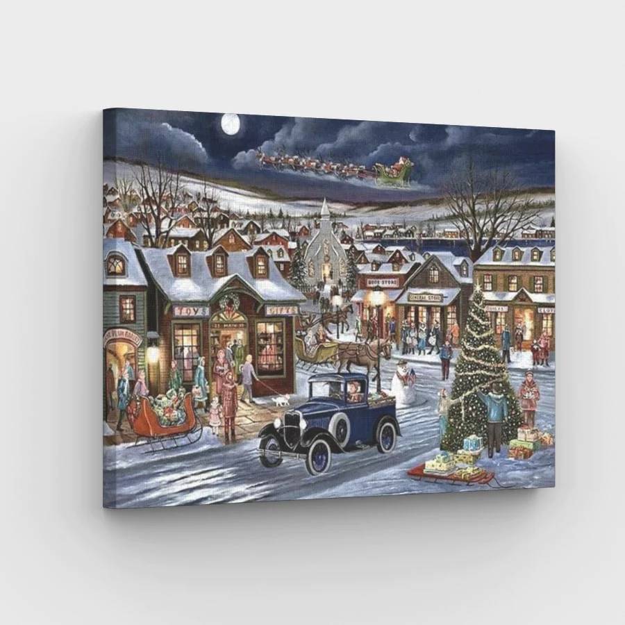 Vintage Christmas Evening - Paint by Numbers Kit
