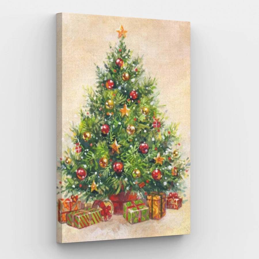 Vintage Christmas Tree - Paint by Numbers Kit