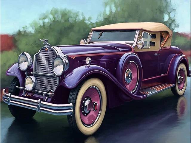 Vintage Car Packard Deluxe 1930 - Paint by Numbers Kit