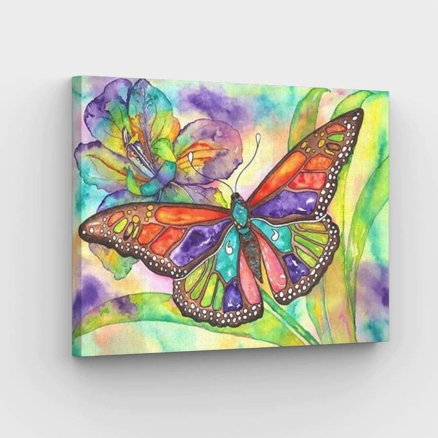 Watercolor Painted Butterfly Rhapsody - Paint by Numbers Kit