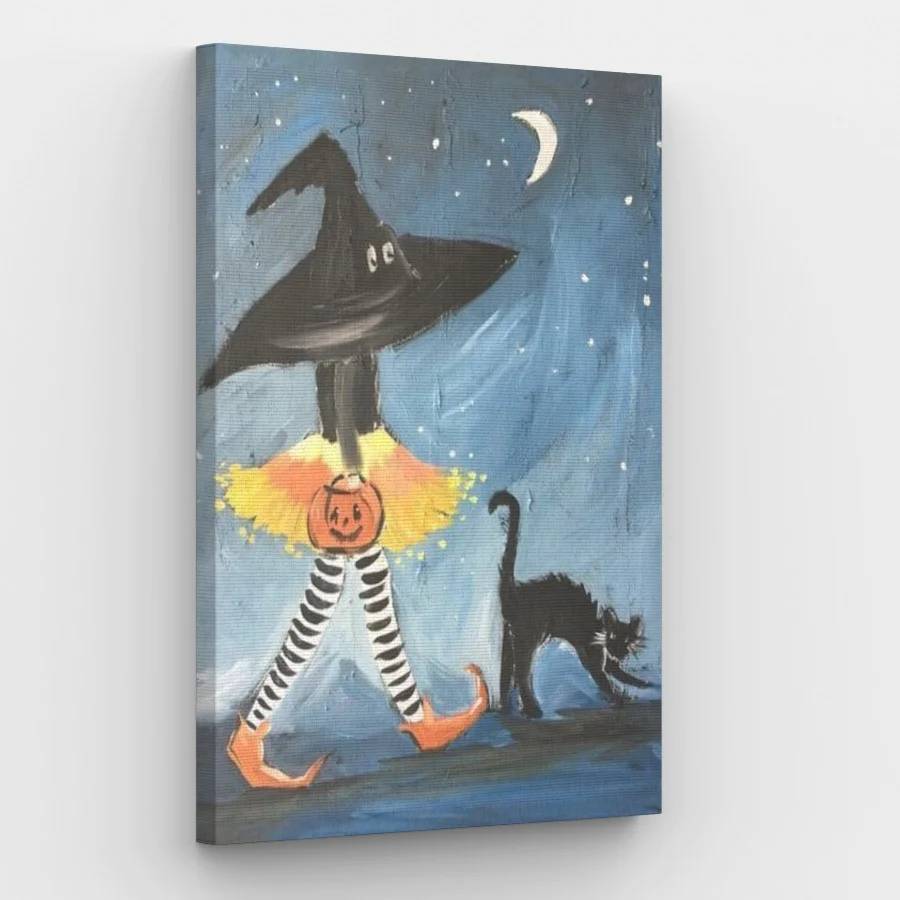 Witch and her Cat - Paint by Numbers Kit