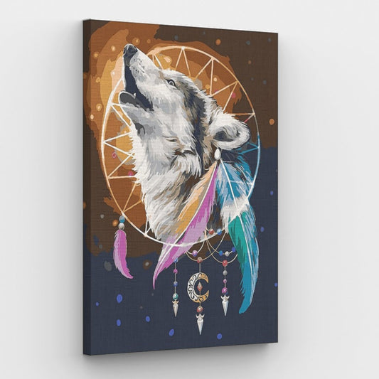Wolven Dream Catcher - Paint by Numbers Kit